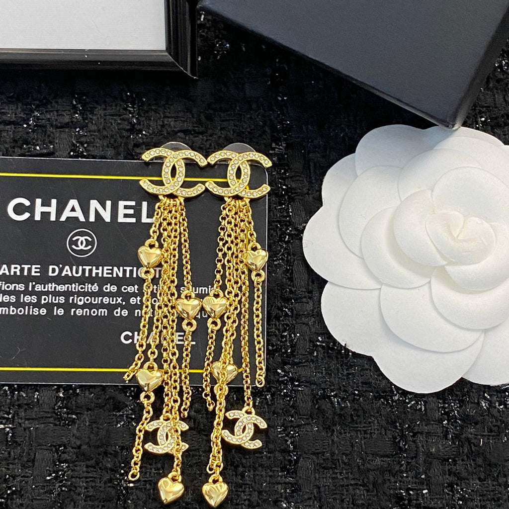 CHANEL P85 Double-C Tassel Earrings