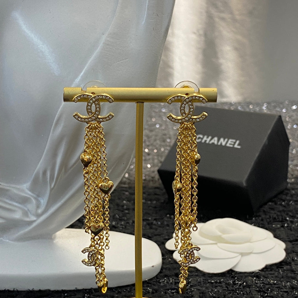 CHANEL P85 Double-C Tassel Earrings