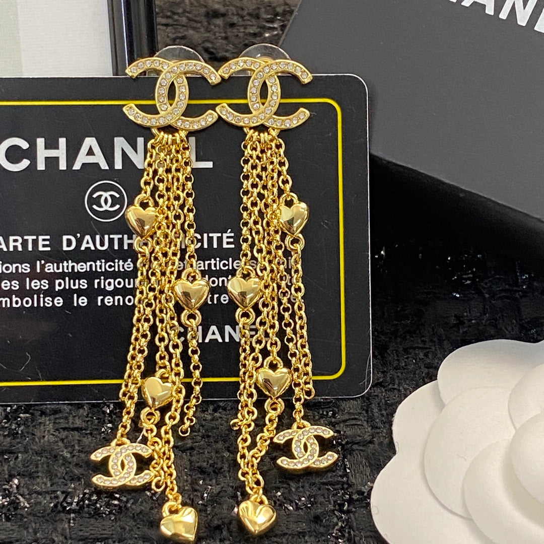 CHANEL P85 Double-C Tassel Earrings