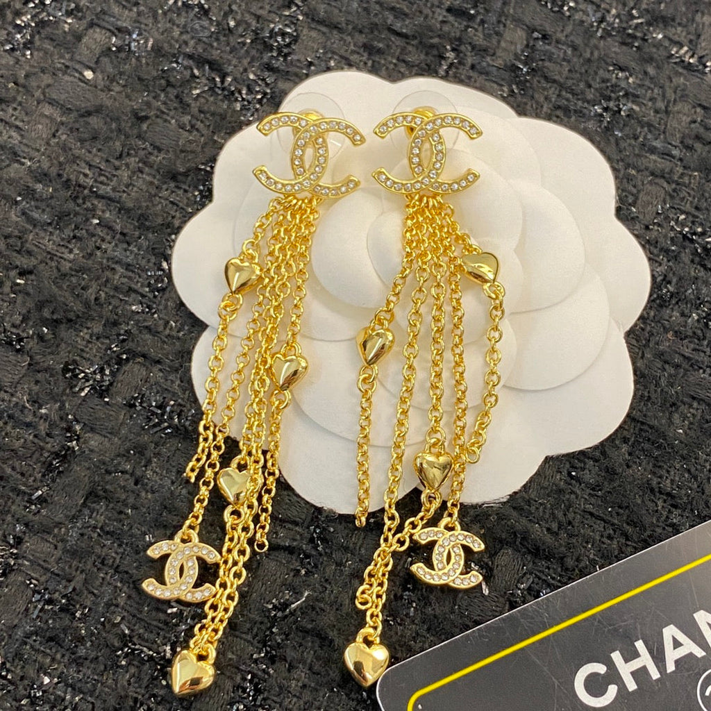 CHANEL P85 Double-C Tassel Earrings