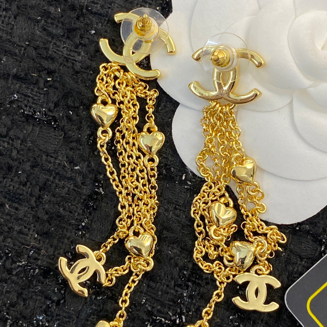 CHANEL P85 Double-C Tassel Earrings