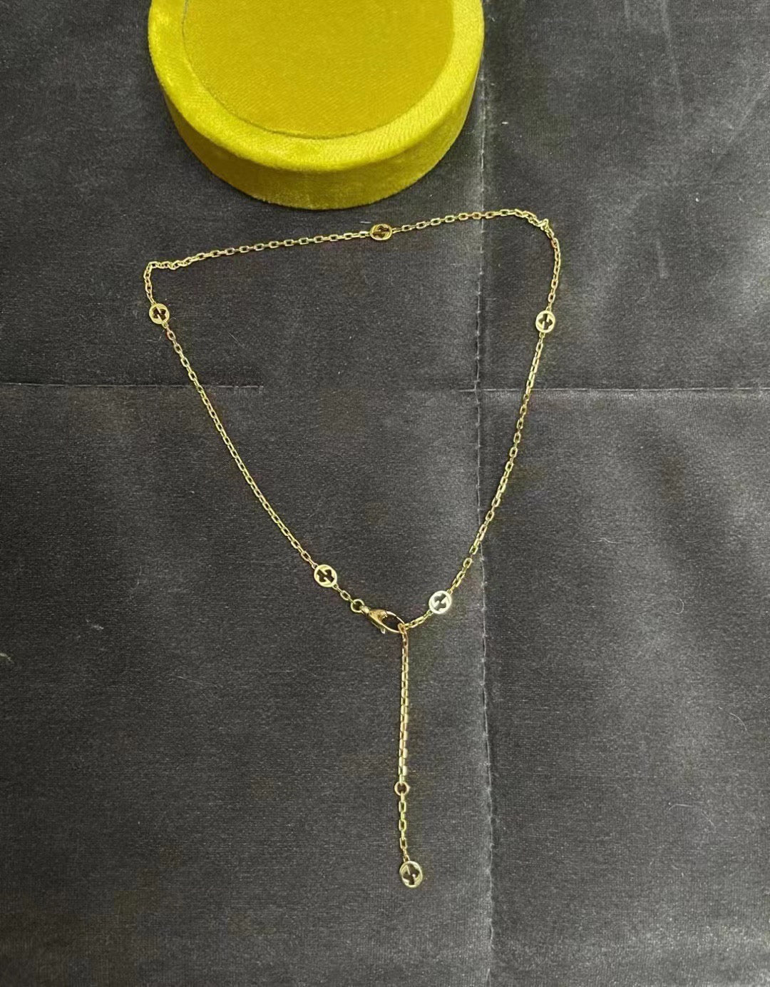 GUCCI 18K Gold Gold-Tone Interlocking-G Necklace