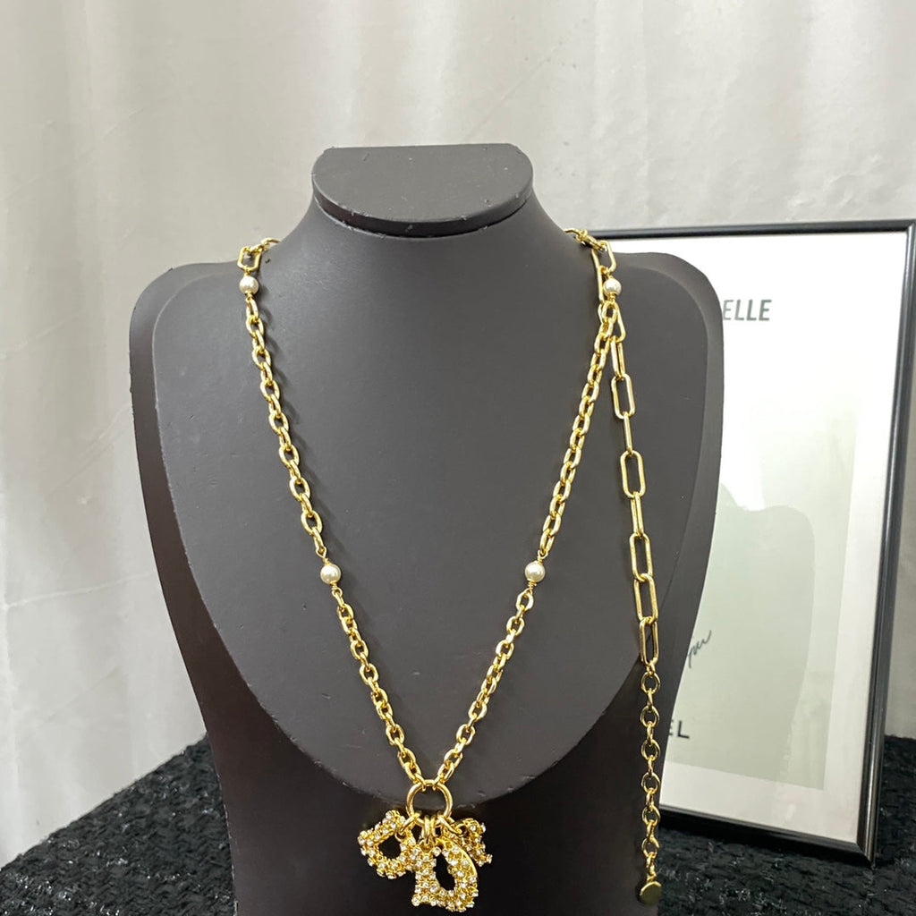 DIOR Crystal Long Necklace