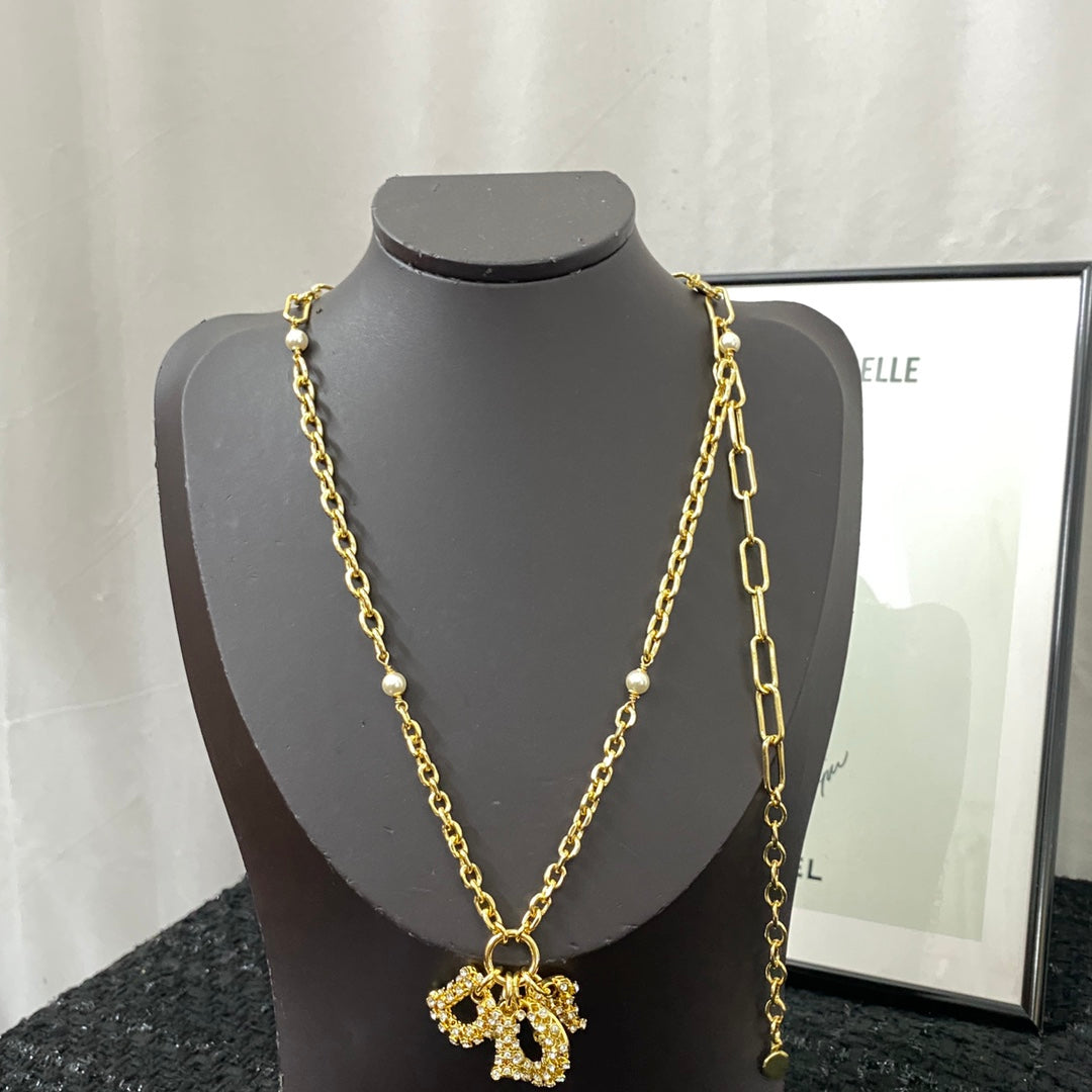 DIOR Crystal Long Necklace