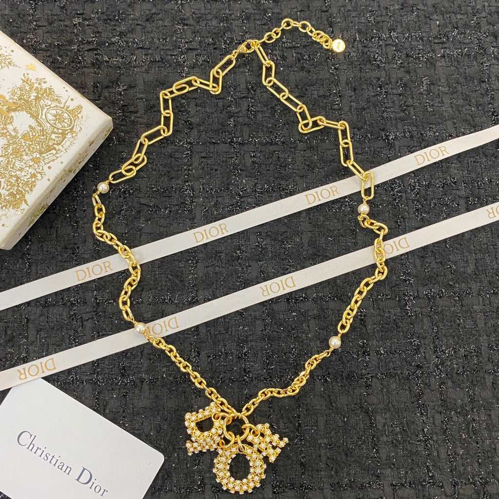 DIOR Crystal Long Necklace