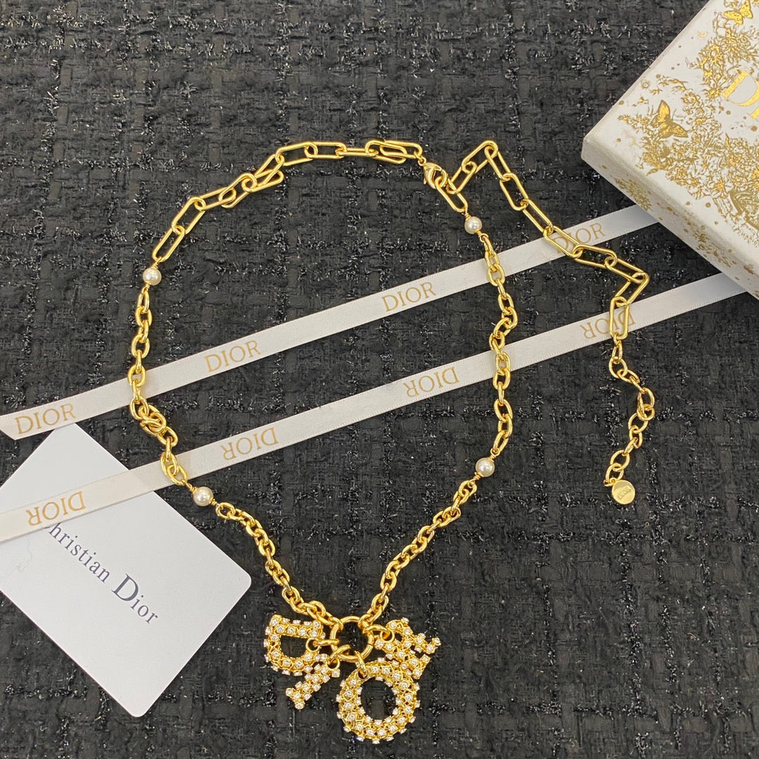 DIOR Crystal Long Necklace
