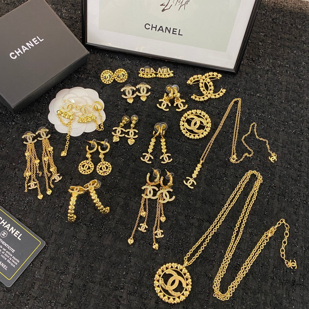 CHANEL Crystal Double-C Earrings