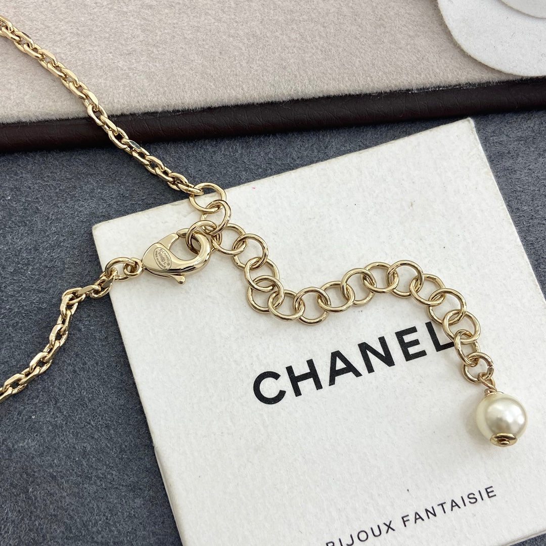 CHANEL P80 Crystal Double-C Necklace