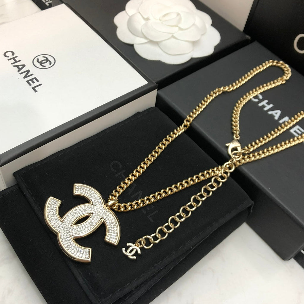 CHANEL Crystal Double-C Necklace