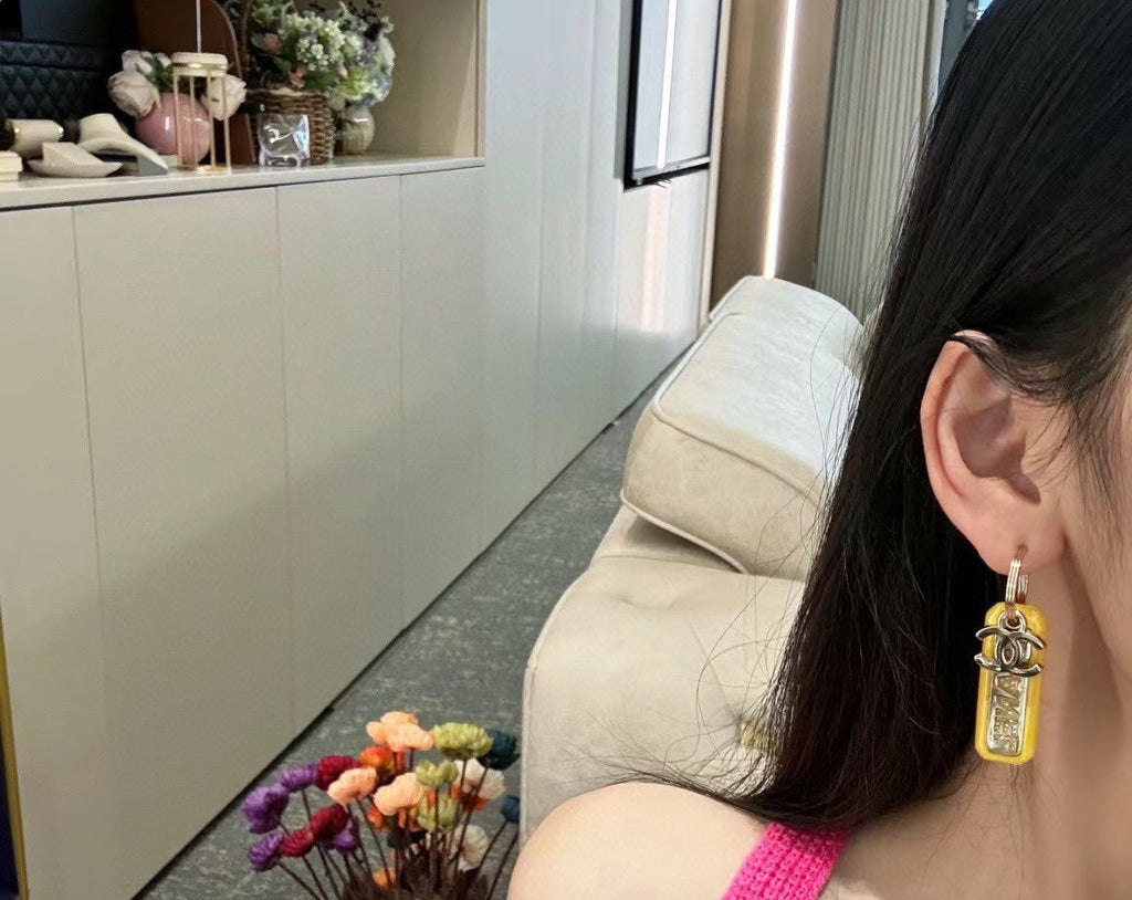 CHANEL Crystal Earrings