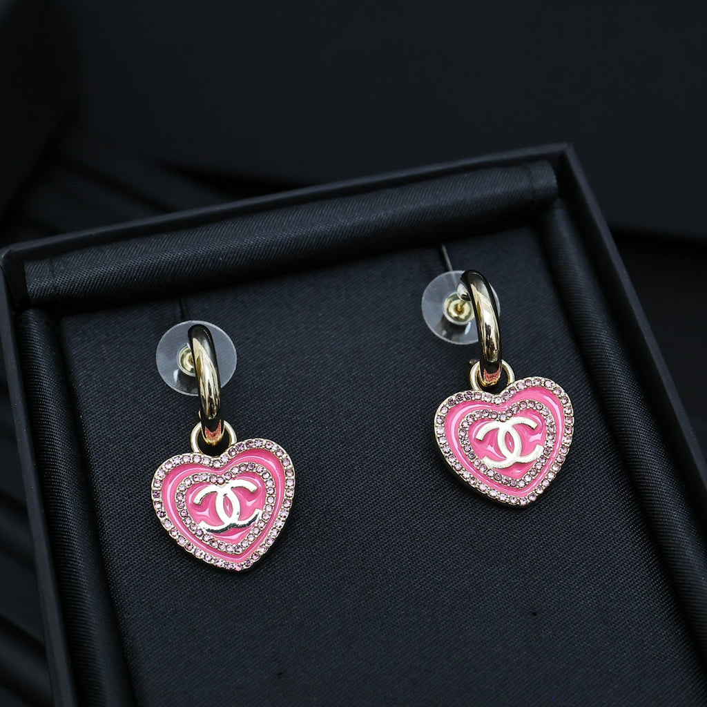 CHANEL Enamel Earrings