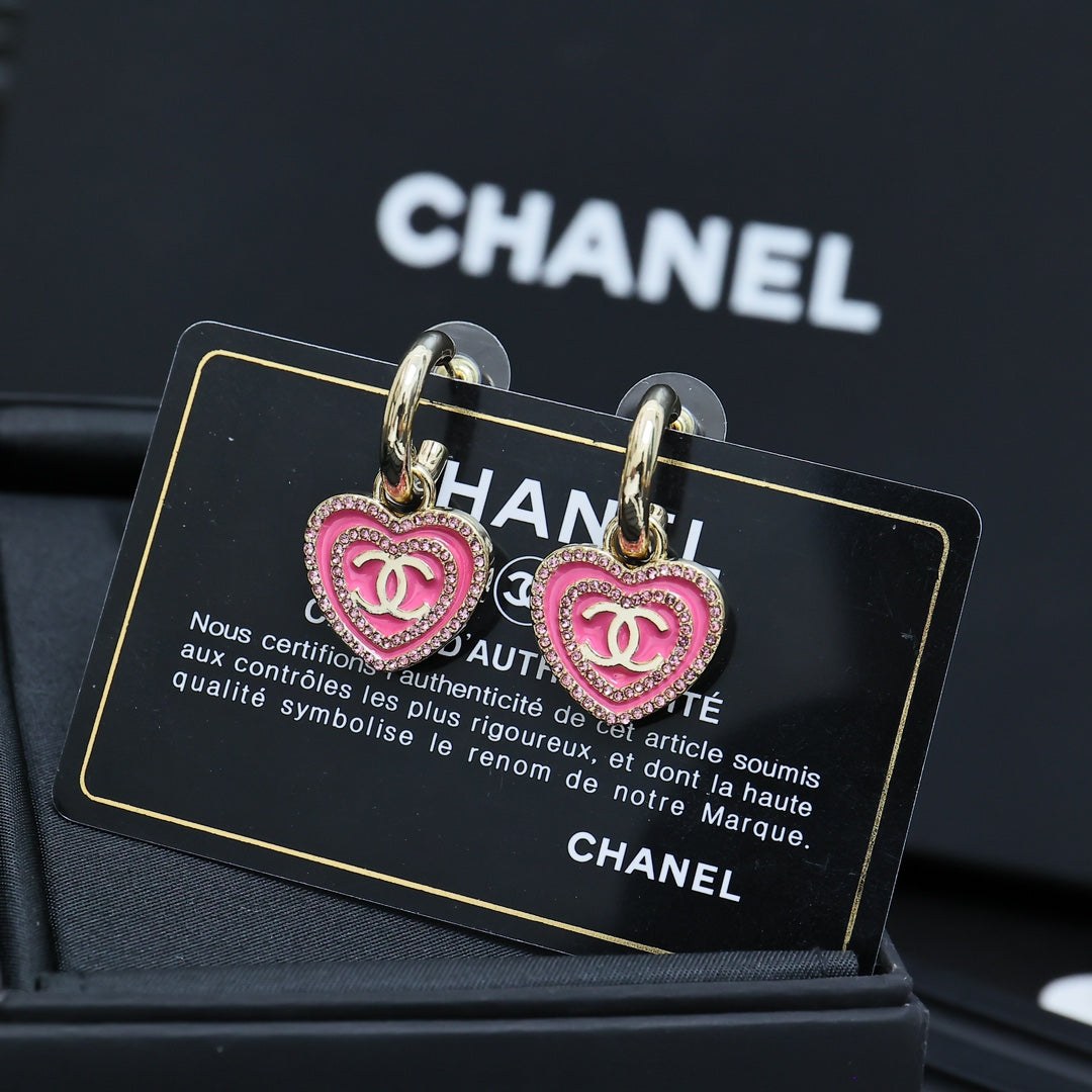 CHANEL Enamel Earrings