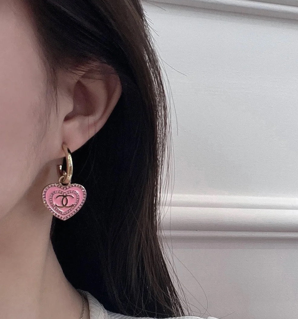 CHANEL Enamel Earrings