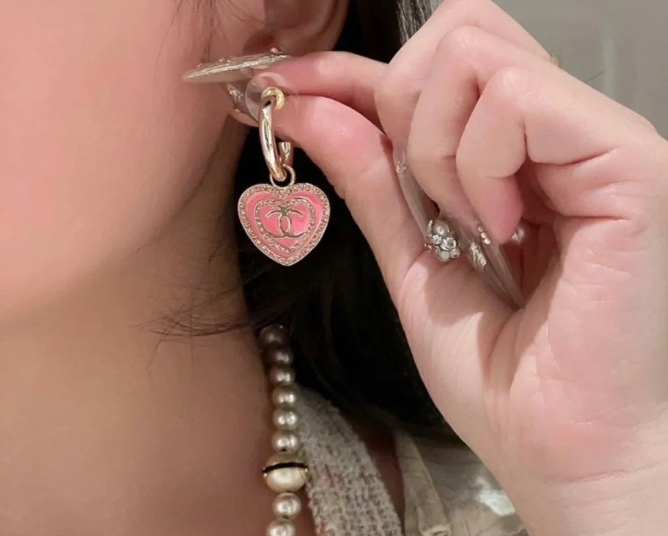 CHANEL Enamel Earrings