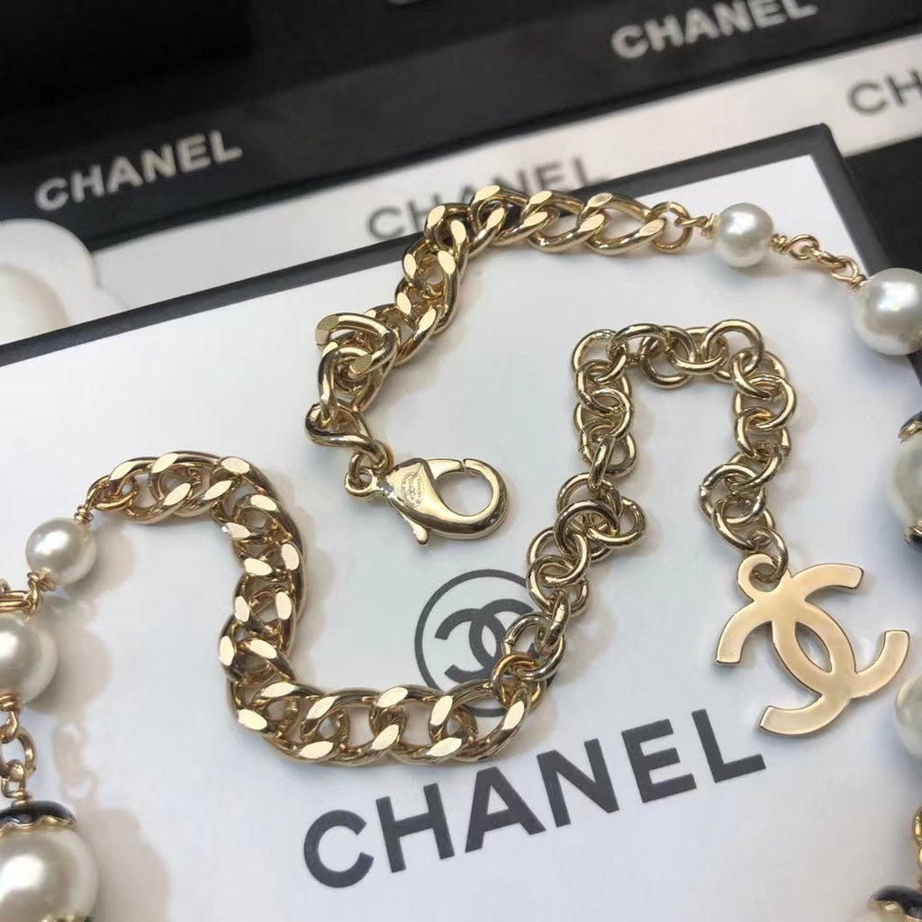 CHANEL Enamel Double-C Necklace