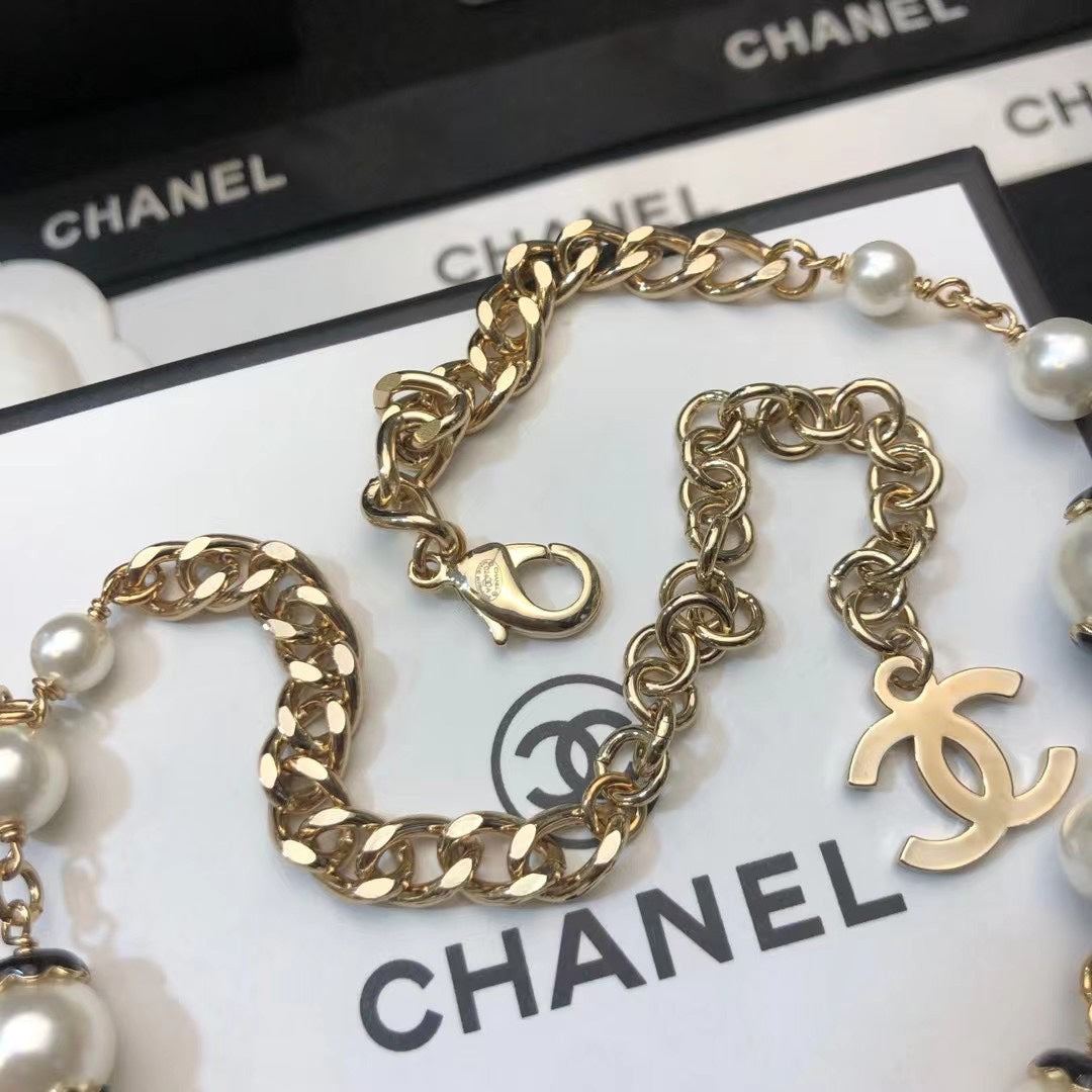 CHANEL Enamel Double-C Necklace