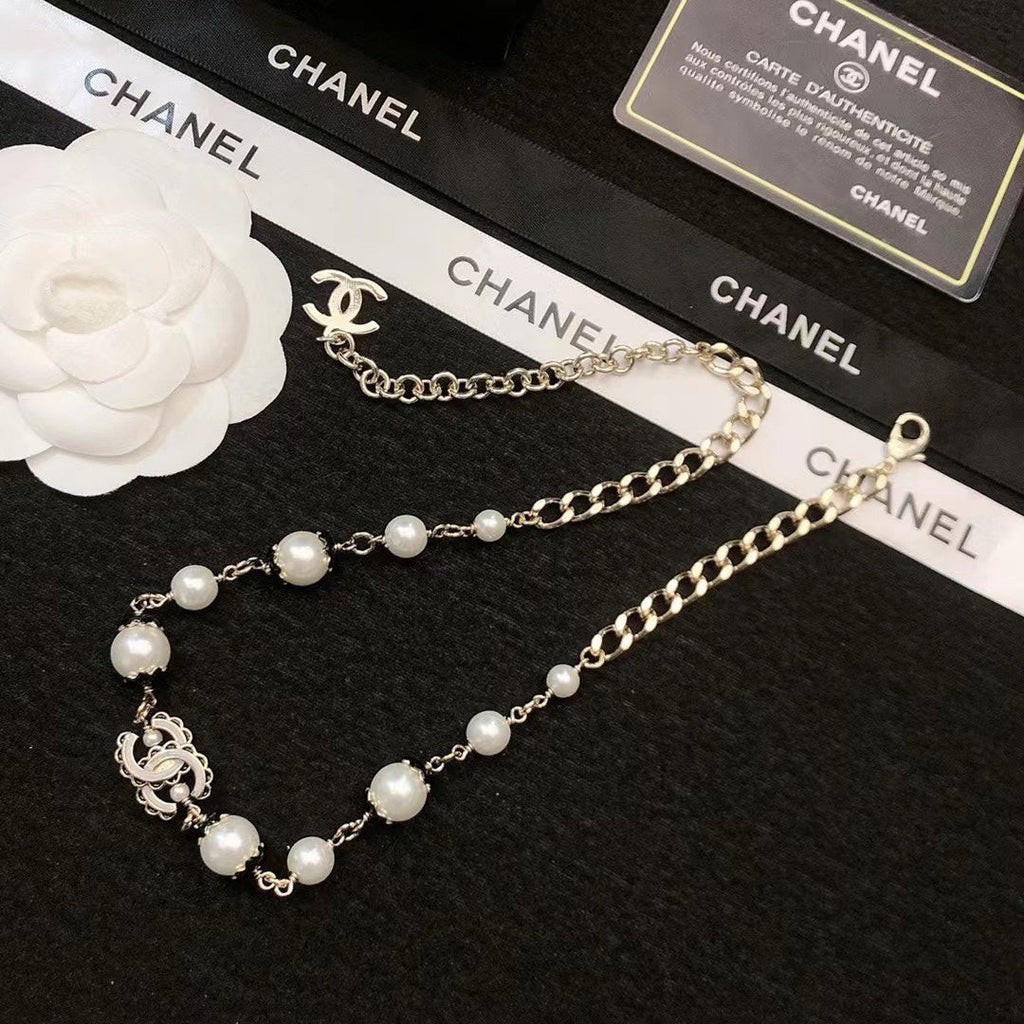 CHANEL Enamel Double-C Necklace