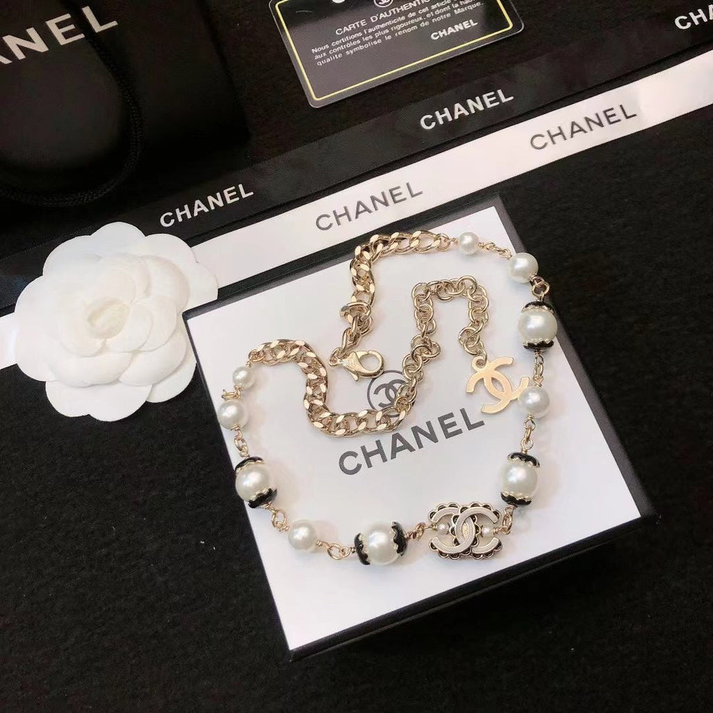 CHANEL Enamel Double-C Necklace