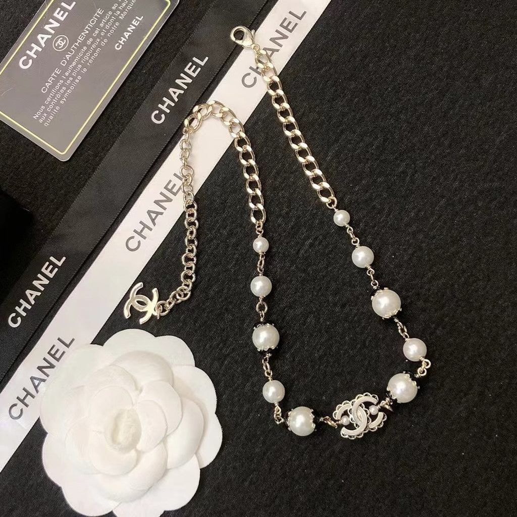 CHANEL Enamel Double-C Necklace