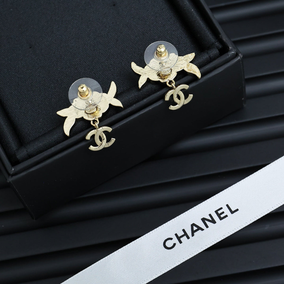 CHANEL Enamel Double-C Earrings