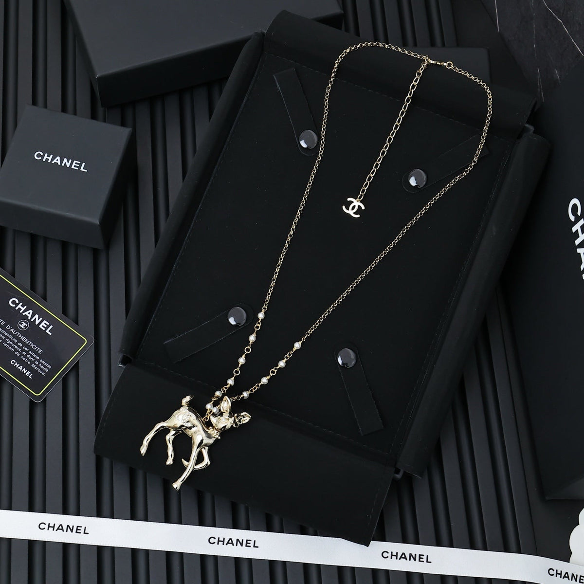 CHANEL Double-C Long Necklace