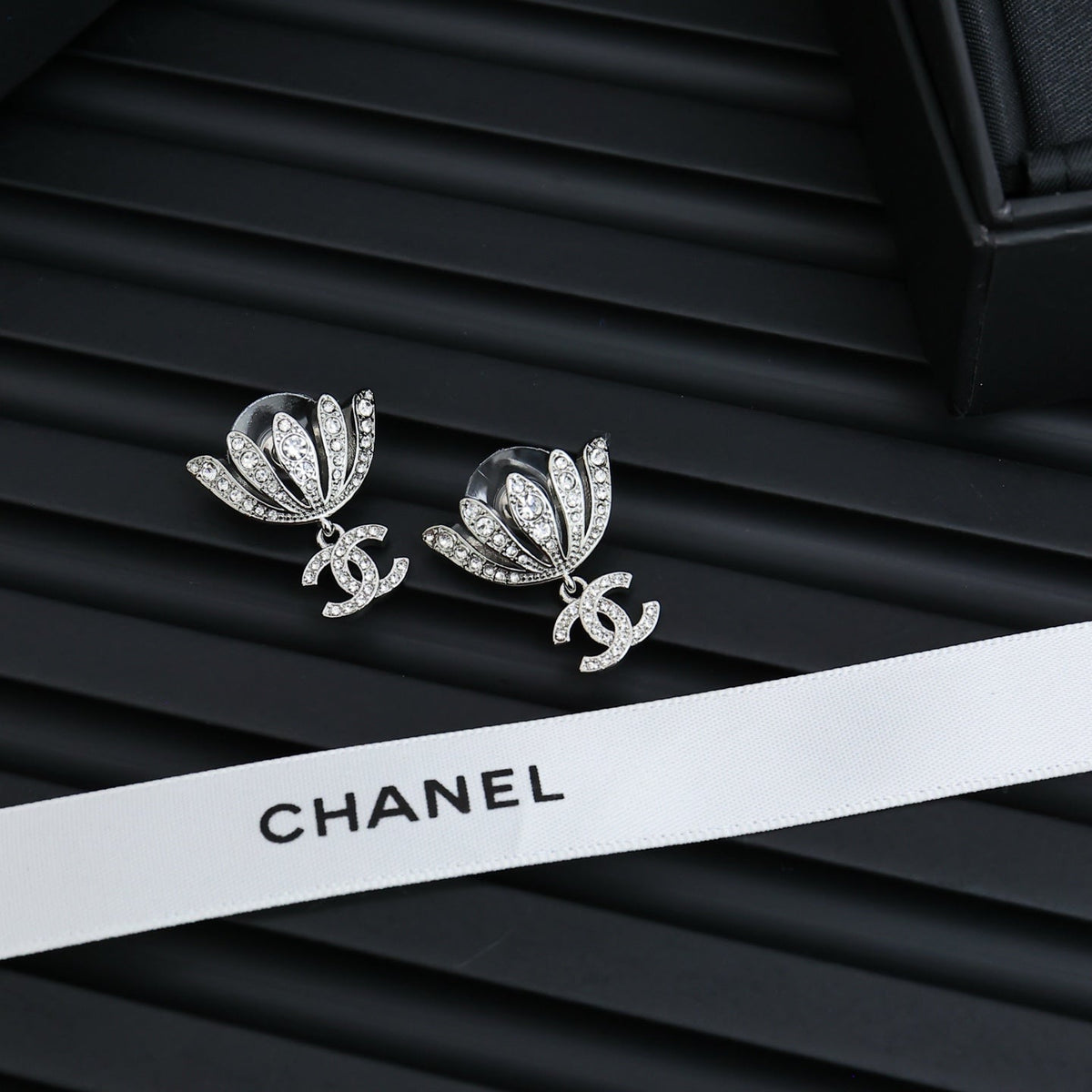 CHANEL Crystal Earrings