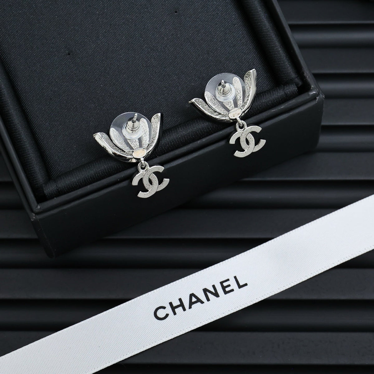 CHANEL Crystal Earrings