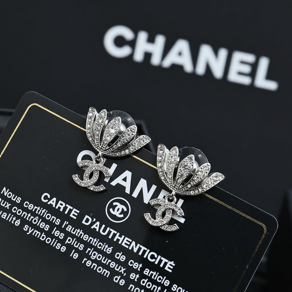 CHANEL Crystal Earrings