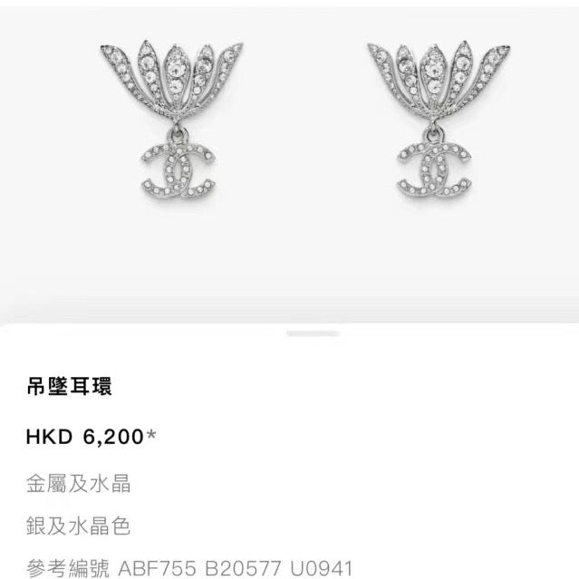 CHANEL Crystal Earrings