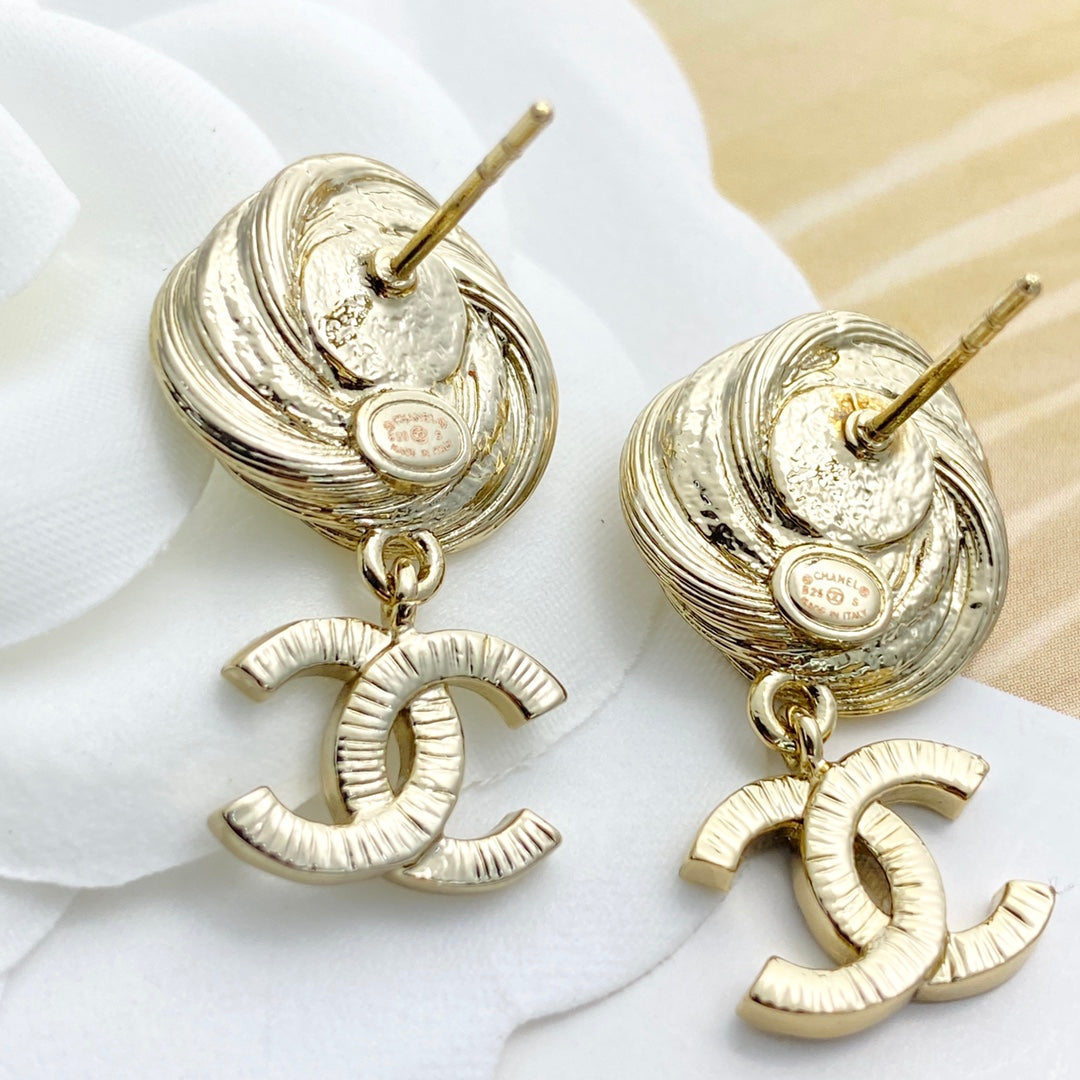 CHANEL Crystal Double-C Pendant Necklace