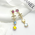 CHANEL Crystal Double-C Tassel Earrings