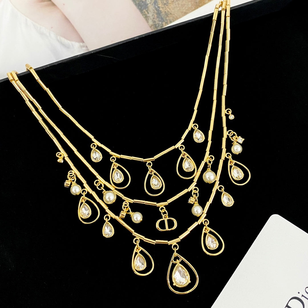 DIOR Pearl Layered Necklace