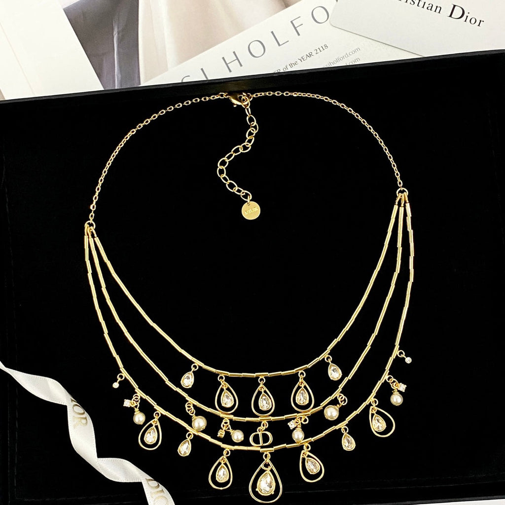 DIOR Pearl Layered Necklace