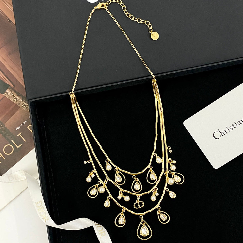 DIOR Pearl Layered Necklace