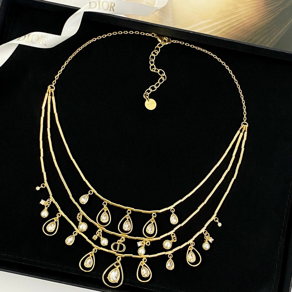 DIOR Pearl Layered Necklace
