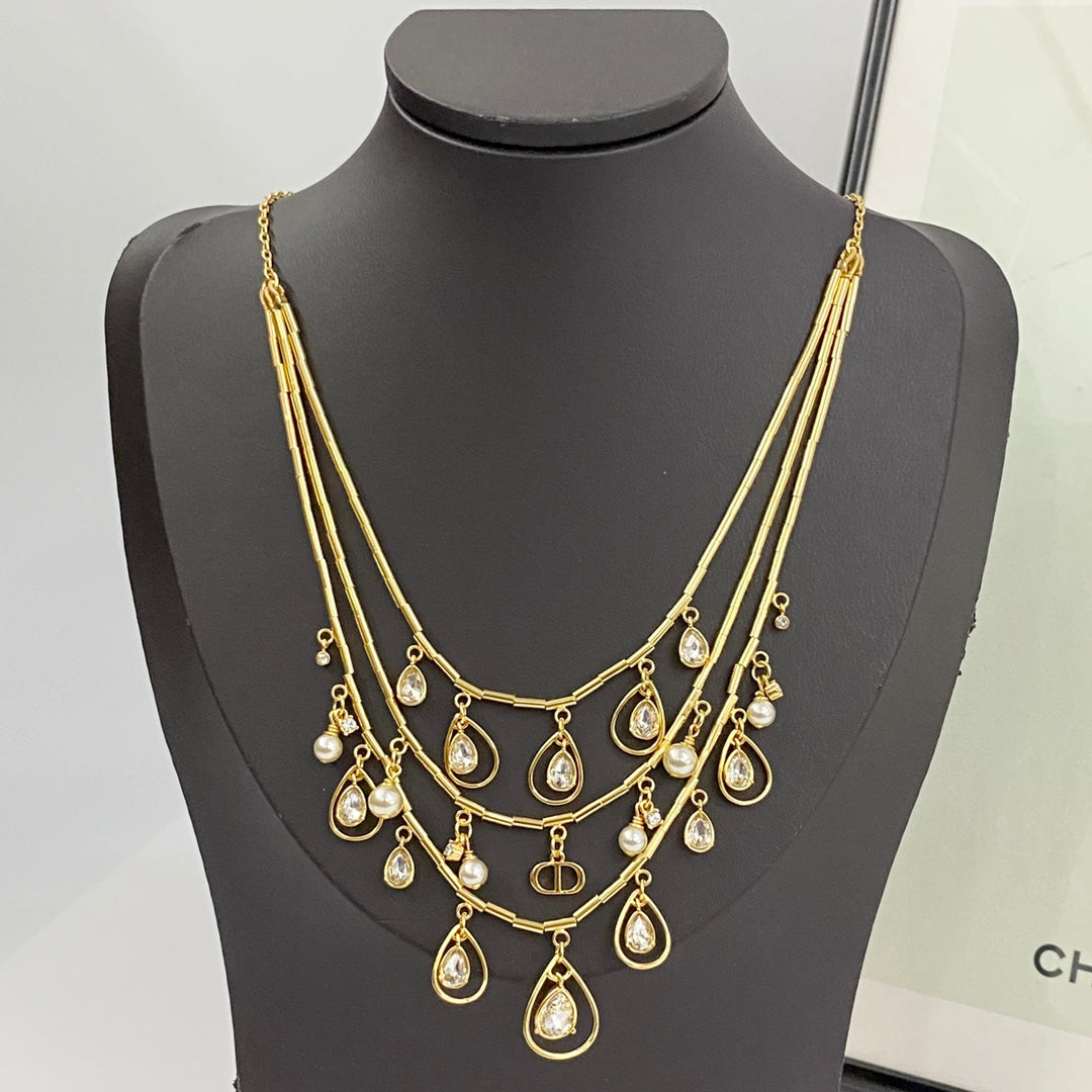 DIOR Pearl Layered Necklace