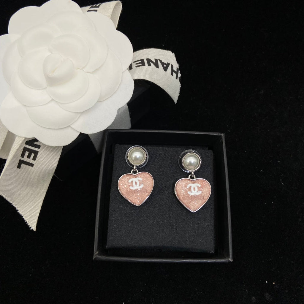 CHANEL Pearl Enamel Double-C Earrings