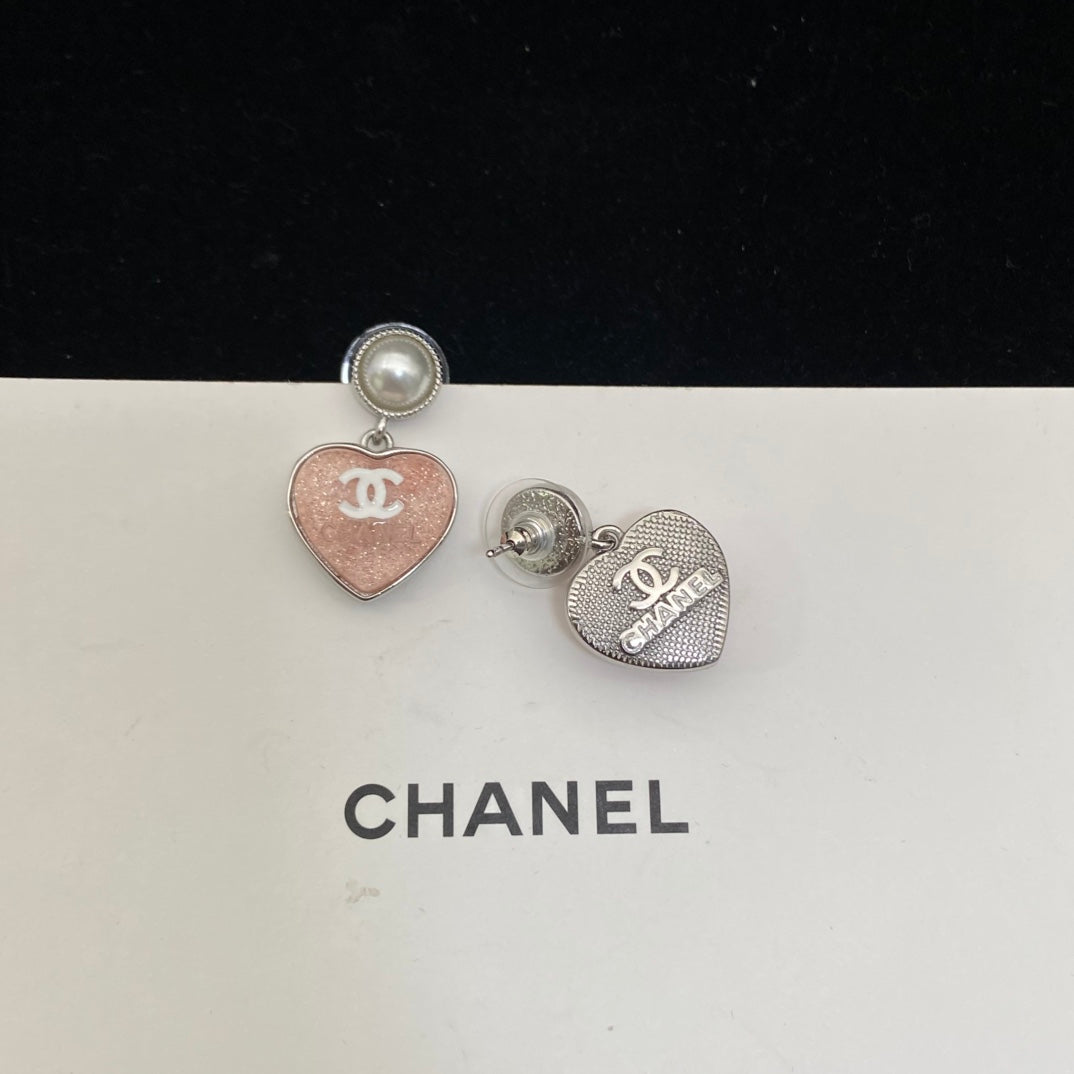 CHANEL Pearl Enamel Double-C Earrings