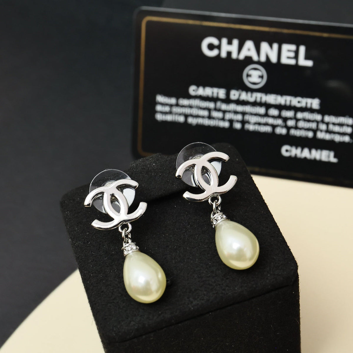 CHANEL Pearl Earrings