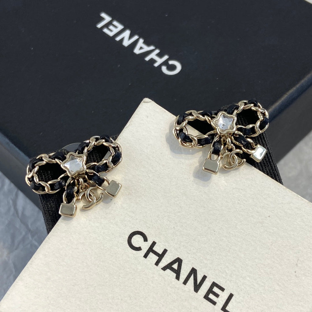 SWAROVSKI Crystal Double-C Bow Earrings