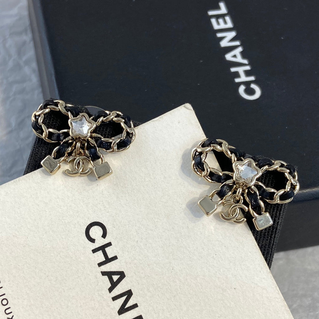 SWAROVSKI Crystal Double-C Bow Earrings