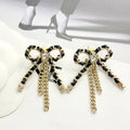 CHANEL Bow Tassel Pendant Necklace
