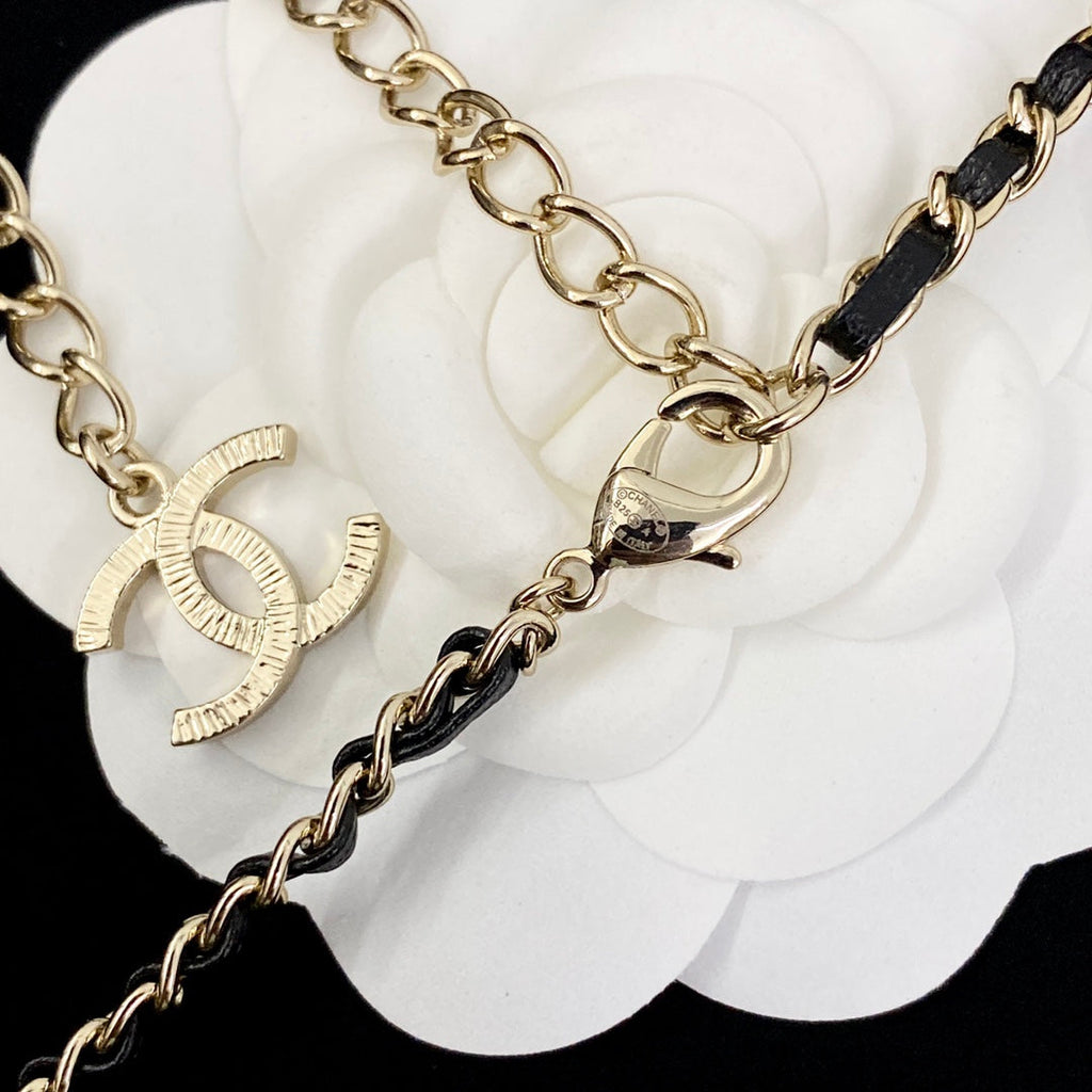 CHANEL Crystal Double-C Long Necklace
