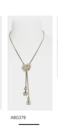 CHANEL Crystal Tassel Necklace
