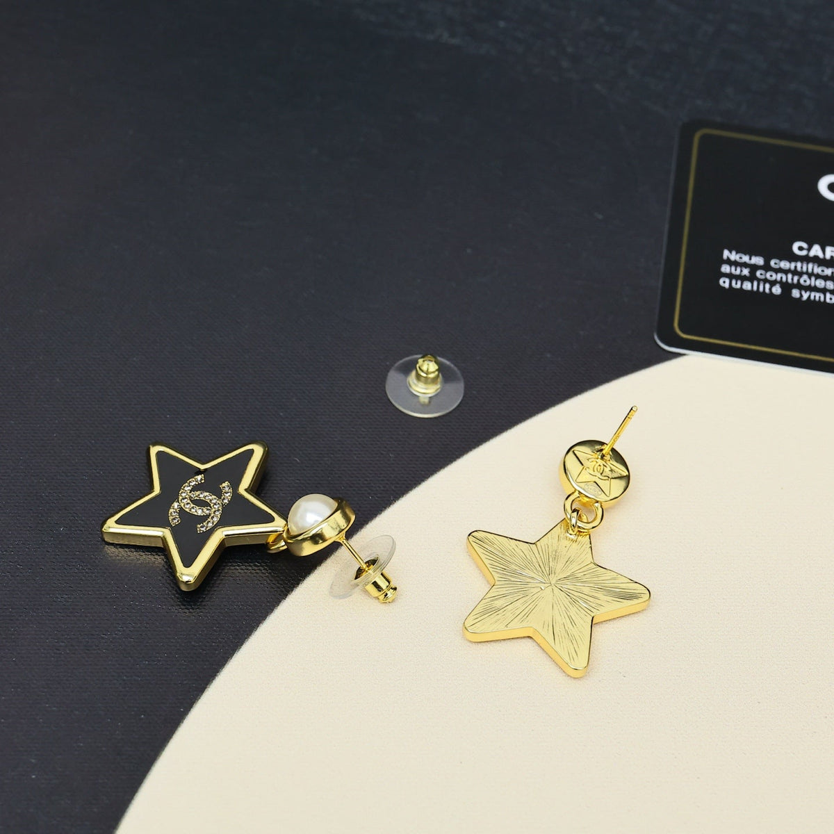 CHANEL Pearl Crystal Enamel Pendant Necklace