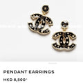 CHANEL Pearl Enamel Double-C Earrings