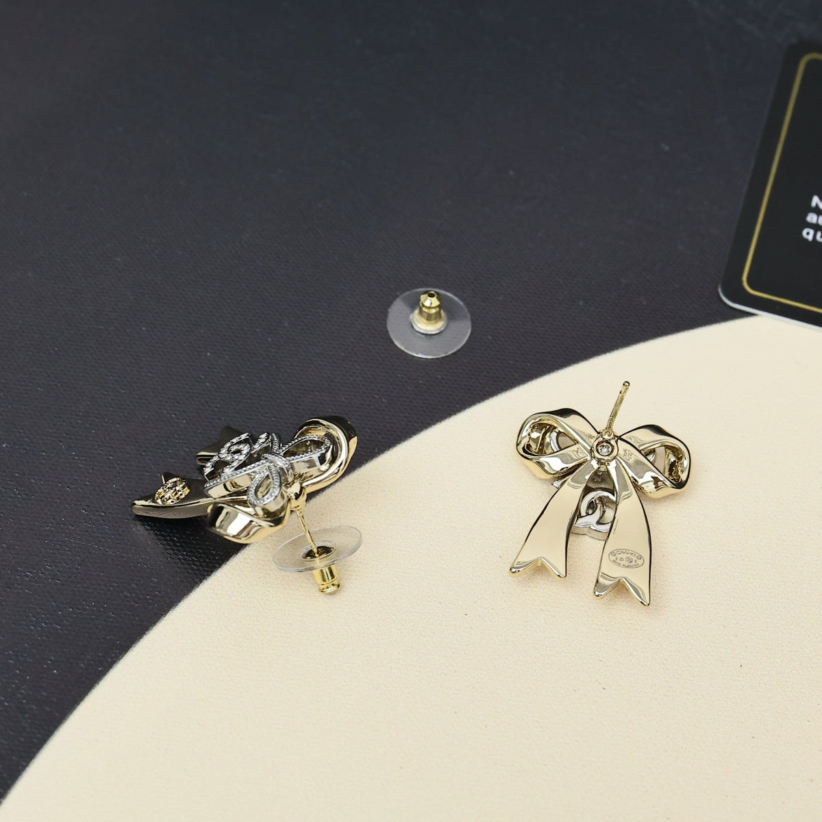 CHANEL Crystal Enamel Double-C Earrings