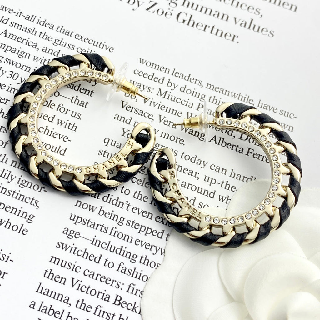CHANEL Crystal Earrings