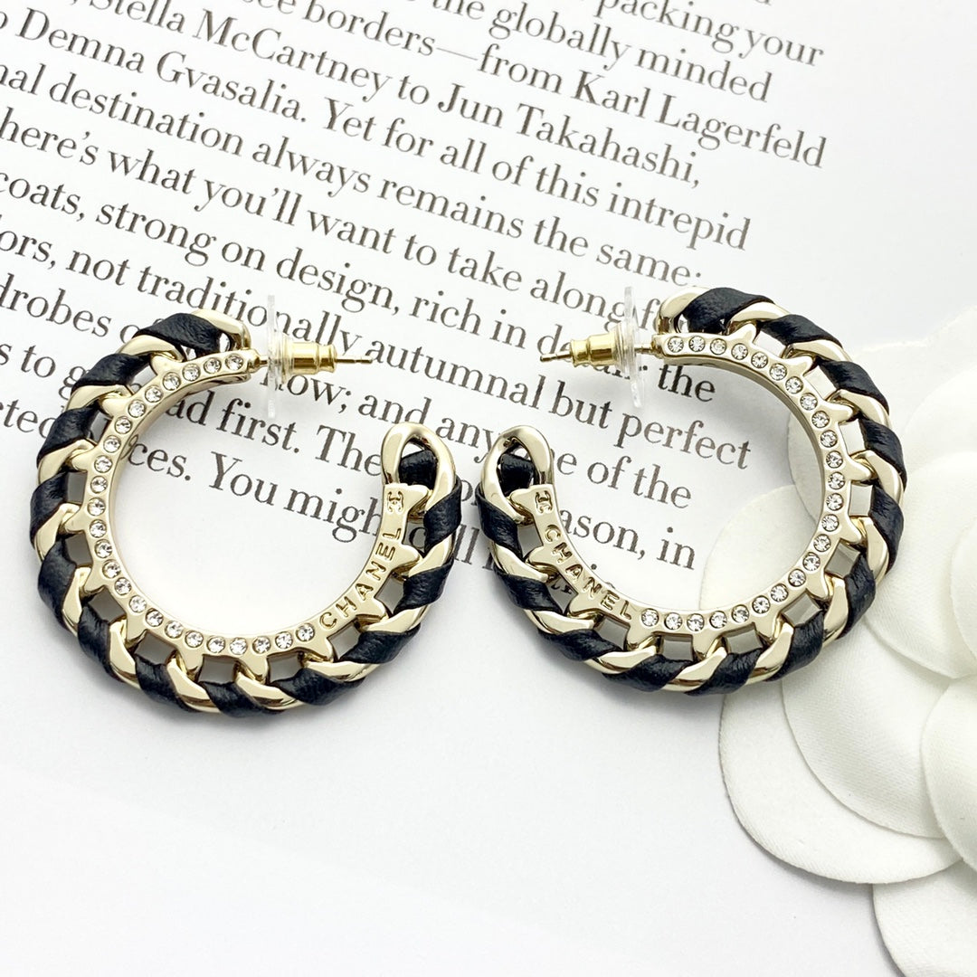 CHANEL Crystal Earrings