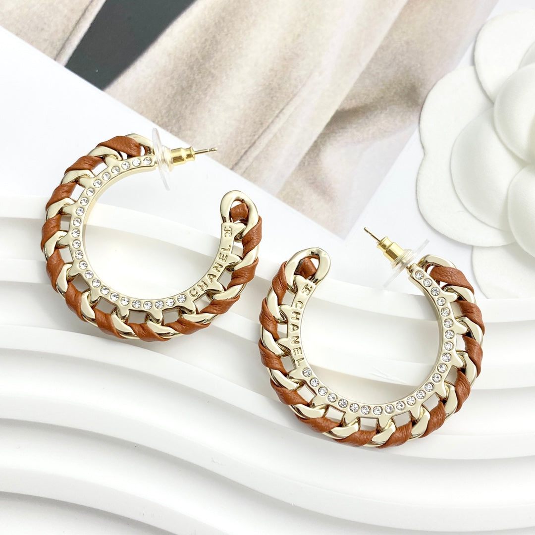 CHANEL Crystal Earrings
